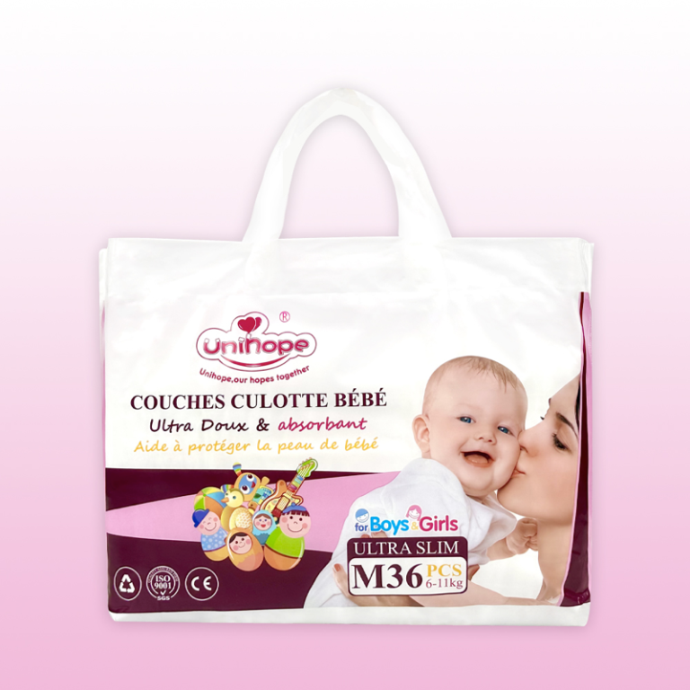 Unihope Pink And Purple Baby Diapers M